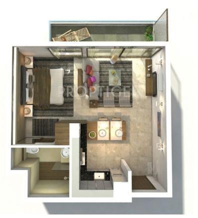 Wave Wave City Center (1BHK+1T (672 sq ft) 672 sq ft) Wave Wave City Center (1BHK+1T (672 sq ft) 672 sq ft)