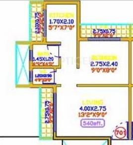 Shree Nilumi Shiv Prakash Residency (1BHK+1T (786 sq ft) 786 sq ft)