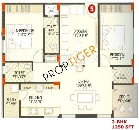 Srigdha Kalakriti (2BHK+2T (1,200 sq ft)   Pooja Room 1200 sq ft)