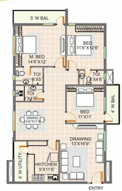 Sankalp Gardenia Towers (3BHK+3T (1,640 sq ft) 1640 sq ft) Sankalp Gardenia Towers (3BHK+3T (1,640 sq ft) 1640 sq ft)