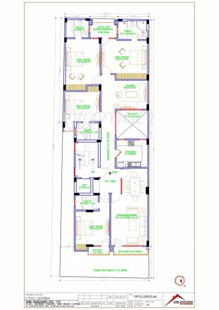 Home Developers S 27 Floor Plan (4BHK+4T)