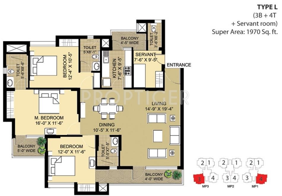 Eldeco Magnolia Park (3BHK+4T (1,970 sq ft) 1970 sq ft) Eldeco Magnolia Park (3BHK+4T (1,970 sq ft) 1970 sq ft)