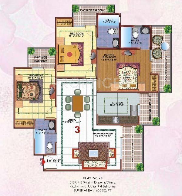 Skytech Merion Residency II (3BHK+3T (1,600 sq ft) 1600 sq ft) Skytech Merion Residency II (3BHK+3T (1,600 sq ft) 1600 sq ft)