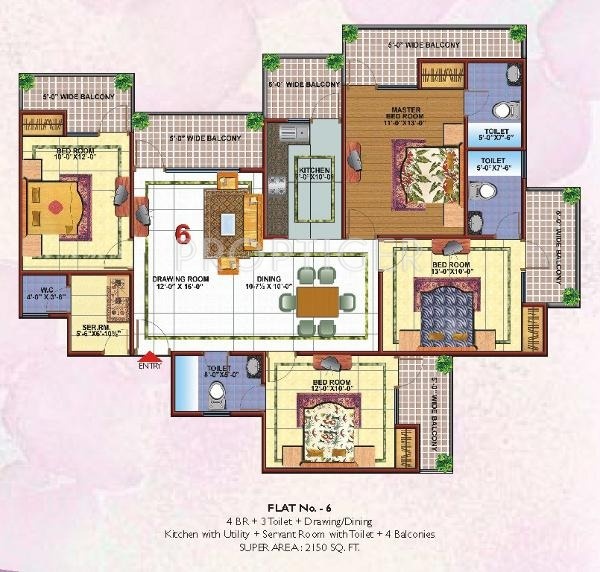 Skytech Merion Residency II (4BHK+3T (2,150 sq ft) Servant Room 2150 sq ft) Skytech Merion Residency II (4BHK+3T (2,150 sq ft) Servant Room 2150 sq ft)