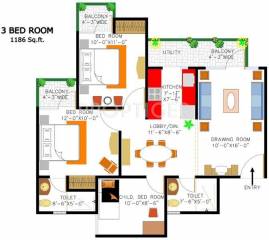 Rishabh Cloud9 Towers (3BHK+2T (1,186 sq ft) 1186 sq ft) Rishabh Cloud9 Towers (3BHK+2T (1,186 sq ft) 1186 sq ft)