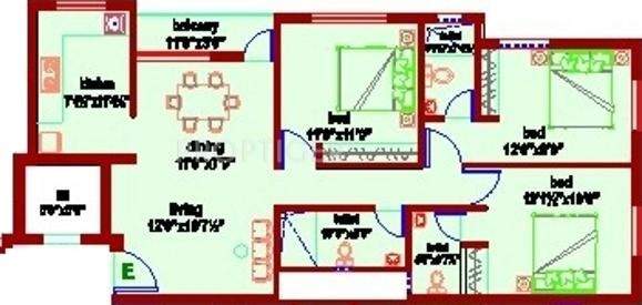 Mehta Park Royal (3BHK+2T (1,070 sq ft) 1070 sq ft)