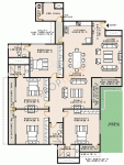 Sobha Jasmine (4BHK+5T (3,162 sq ft)   Servant Room 3162 sq ft)