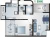 DSK Sundarban (1BHK+1T (689 sq ft) 689 sq ft)