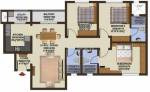 Sobha Cinnamon (3BHK+3T (1,459 sq ft) 1459 sq ft)