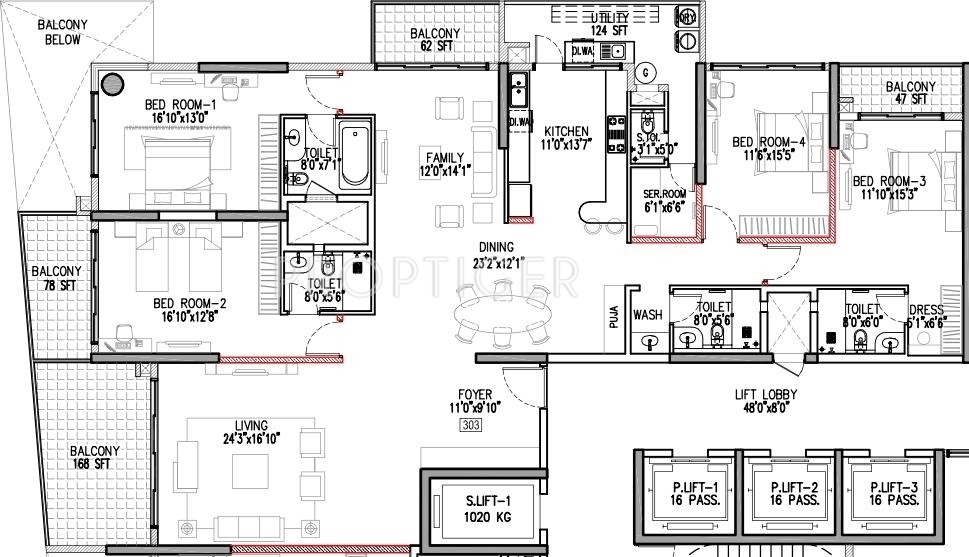 Godrej Platinum (4BHK+4T (3,700 sq ft) + Servant Room 3700 sq ft) Godrej Platinum (4BHK+4T (3,700 sq ft) + Servant Room 3700 sq ft)