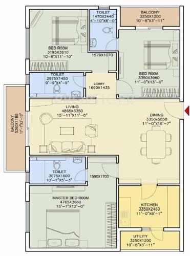 DLF New City Heights (3BHK+3T (1,767 sq ft) 1767 sq ft)