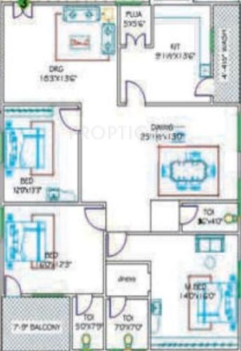 Kondaveedu Enclave (3BHK+3T (2,215 sq ft) 2215 sq ft)