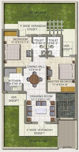 SS The Lilac (2BHK+2T (1,100 sq ft) 1100 sq ft)