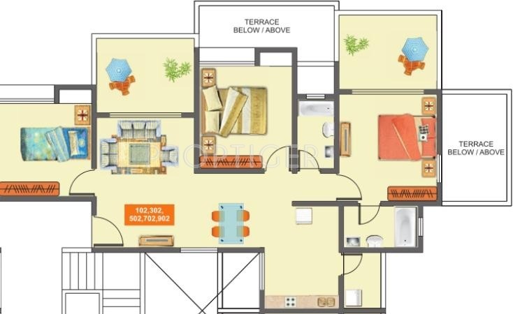 Mantra Majestica (3BHK+3T (1,102 sq ft) 1102 sq ft) Mantra Majestica (3BHK+3T (1,102 sq ft) 1102 sq ft)