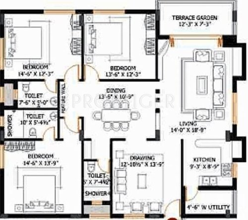 Ramsri Ramsri Residency (3BHK+3T (2,237 sq ft) 2237 sq ft)