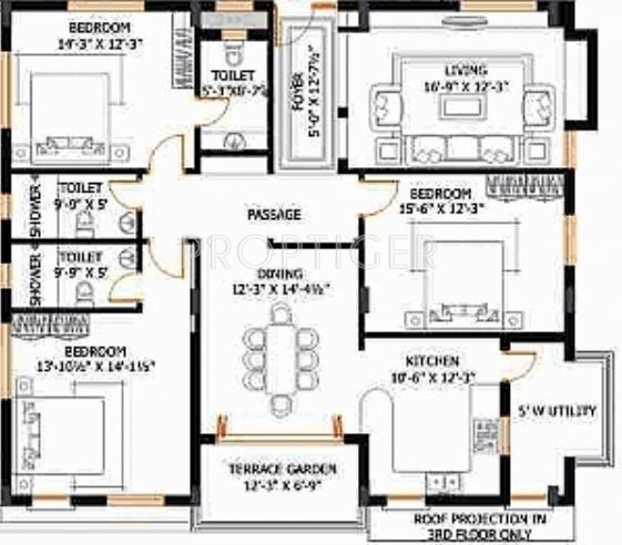 Ramsri Ramsri Residency (3BHK+3T (2,250 sq ft) 2250 sq ft)
