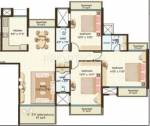 Kesar Harmony Floor Plan (3BHK+3T)