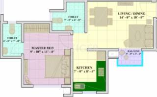 Nirmal Cypress And Magnolia (1BHK+2T (603 sq ft) 603 sq ft)