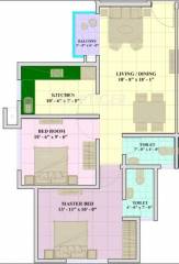Nirmal Cypress And Magnolia (2BHK+2T (891 sq ft) 891 sq ft)