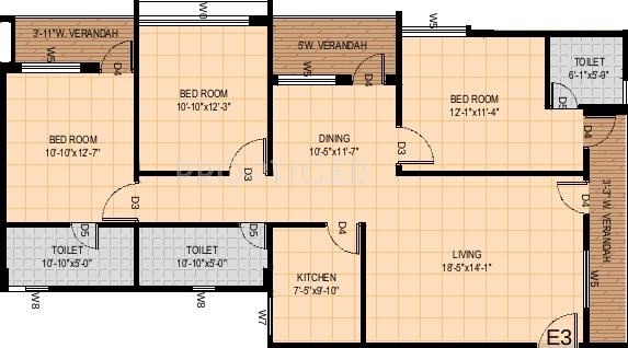 Mounthill Fussion (3BHK+3T (1,930 sq ft) 1930 sq ft) Mounthill Fussion (3BHK+3T (1,930 sq ft) 1930 sq ft)