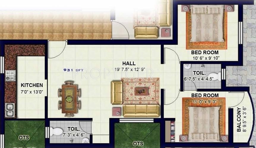 Royal Anchi Royale (2BHK+2T (931 sq ft) 931 sq ft) Royal Anchi Royale (2BHK+2T (931 sq ft) 931 sq ft)