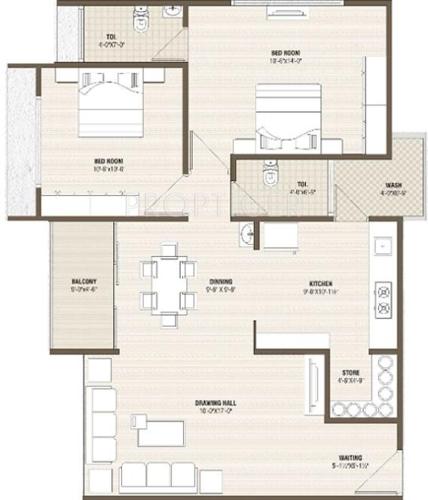 Desai Anand Crystal (2BHK+2T (1,330 sq ft) 1330 sq ft)