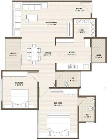 Desai Anand Crystal (2BHK+2T (1,370 sq ft) 1370 sq ft)