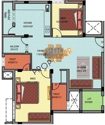 Abhinitha Vikas Flora (2BHK+2T (1,140 sq ft) 1140 sq ft) Abhinitha Vikas Flora (2BHK+2T (1,140 sq ft) 1140 sq ft)