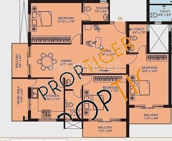 Marian Sri Lakshmi Residency (3BHK+3T (1,350 sq ft) 1350 sq ft)