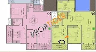 Marian Projects Manjuniketan Apartment Floor Plan (3BHK+3T)