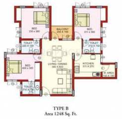 Kristal Onyx D (3BHK+3T (1,339 sq ft) 1339 sq ft) Kristal Onyx D (3BHK+3T (1,339 sq ft) 1339 sq ft)