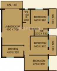 Floor Plan (3BHK+3T) CV Constructions Darius Avenue Floor Plan (3BHK+3T)
