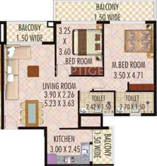 Nitin Socorro Gardens (2BHK+2T (1,163 sq ft) 1163 sq ft) Nitin Socorro Gardens (2BHK+2T (1,163 sq ft) 1163 sq ft)