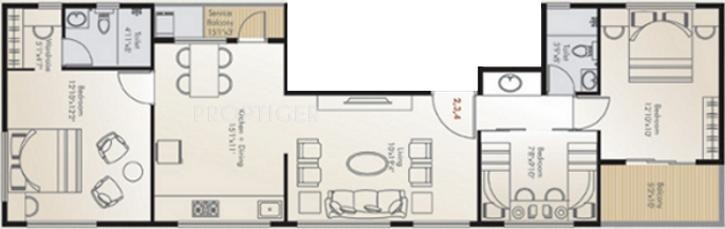 Janaki Shri Sadguru Apartment (3BHK+2T (1,280 sq ft) 1280 sq ft)