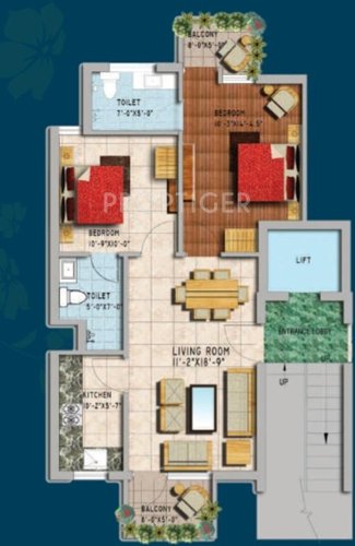 Genesis Gardenia (2BHK+2T (921 sq ft) 921 sq ft) Genesis Gardenia (2BHK+2T (921 sq ft) 921 sq ft)