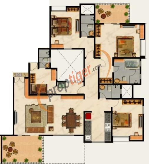 Nyati Equatorial (3BHK+3T (1,511 sq ft) 1511 sq ft) Nyati Equatorial (3BHK+3T (1,511 sq ft) 1511 sq ft)