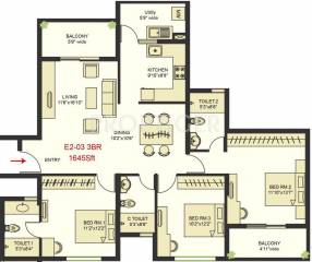 SNN Raj Serenity Phase 2 (3BHK+3T (1,645 sq ft) 1645 sq ft) SNN Raj Serenity Phase 2 (3BHK+3T (1,645 sq ft) 1645 sq ft)