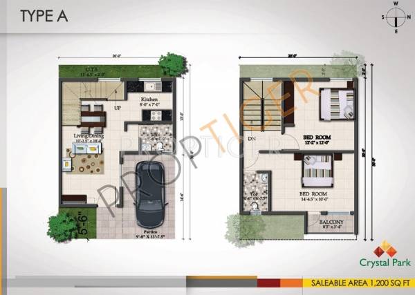 Artha Crystal Park (2BHK+2T (1,200 sq ft) 1200 sq ft)