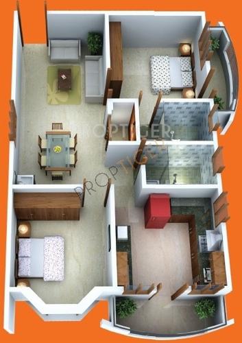 JS Nikhil Residency (2BHK+2T (1,134 sq ft) 1134 sq ft)