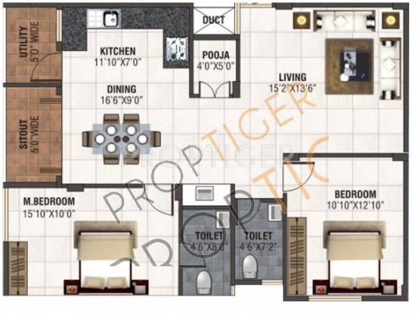 JS Saritha Elegance (2BHK+2T (1,263 sq ft) 1263 sq ft)