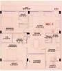Floor Plan (2BHK+2T) AR Bhadra Apartments Floor Plan (2BHK+2T)