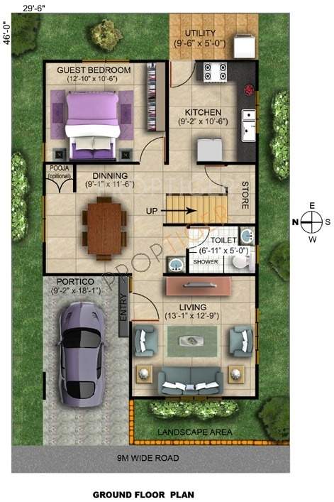 Pruksa Silvana (3BHK+3T (1,632 sq ft) + Study Room 1632 sq ft)