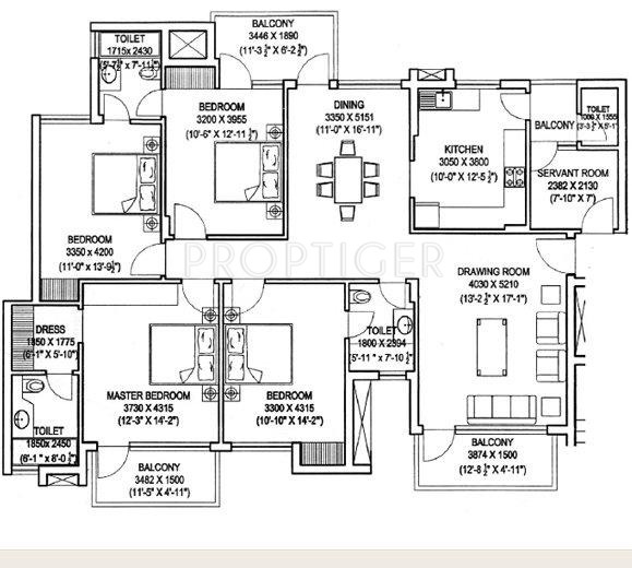 Sidhartha NCR One (4BHK+4T (2,312 sq ft)   Servant Room 2312 sq ft)