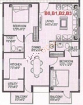 Shakthi Highlands (2BHK+2T (1,120 sq ft) 1120 sq ft)