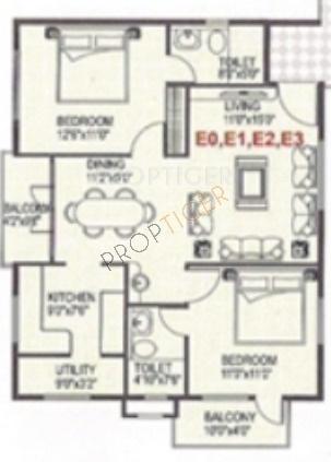 Shakthi Highlands (2BHK+2T (1,085 sq ft) 1085 sq ft)