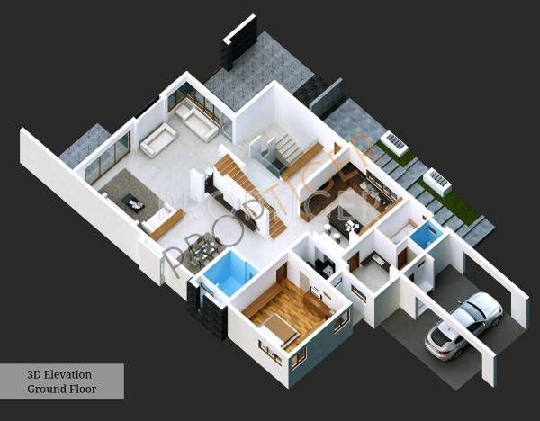 RBD Shelters Cornel Tree Floor Plan (4BHK+5T + Study Room)