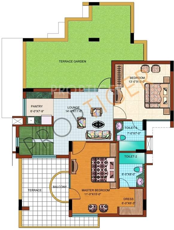 Purvanchal Royal Park (4BHK+4T (2,890 sq ft) 2890 sq ft)