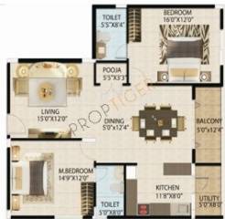 ATZ Grandeur (2BHK+2T (1,365 sq ft) Pooja Room 1365 sq ft) ATZ Grandeur (2BHK+2T (1,365 sq ft) Pooja Room 1365 sq ft)