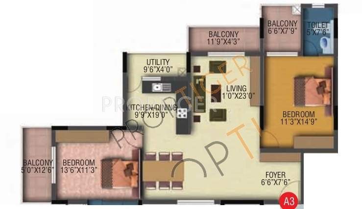 Veracious Vani Villas (2BHK+1T (1,425 sq ft) 1425 sq ft)