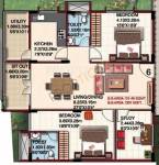 Mahaveer Oleander (2BHK+2T (1,307 sq ft) + Study Room 1307 sq ft)